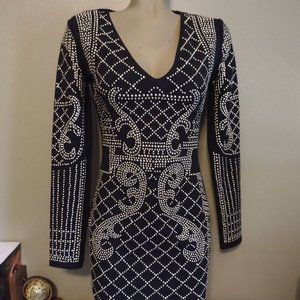 akira chicago black studded dress